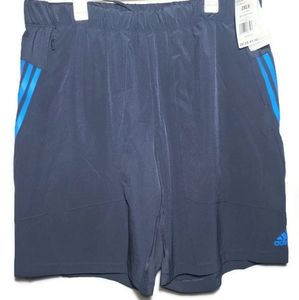 Adidas Aeroready Training Shorts HC4272 2XL9 Navy Blue / Blue Stripes